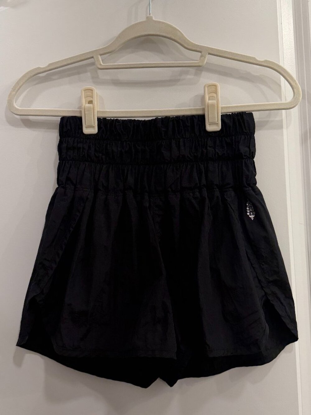 Free People Movement Black High-Waisted Shorts